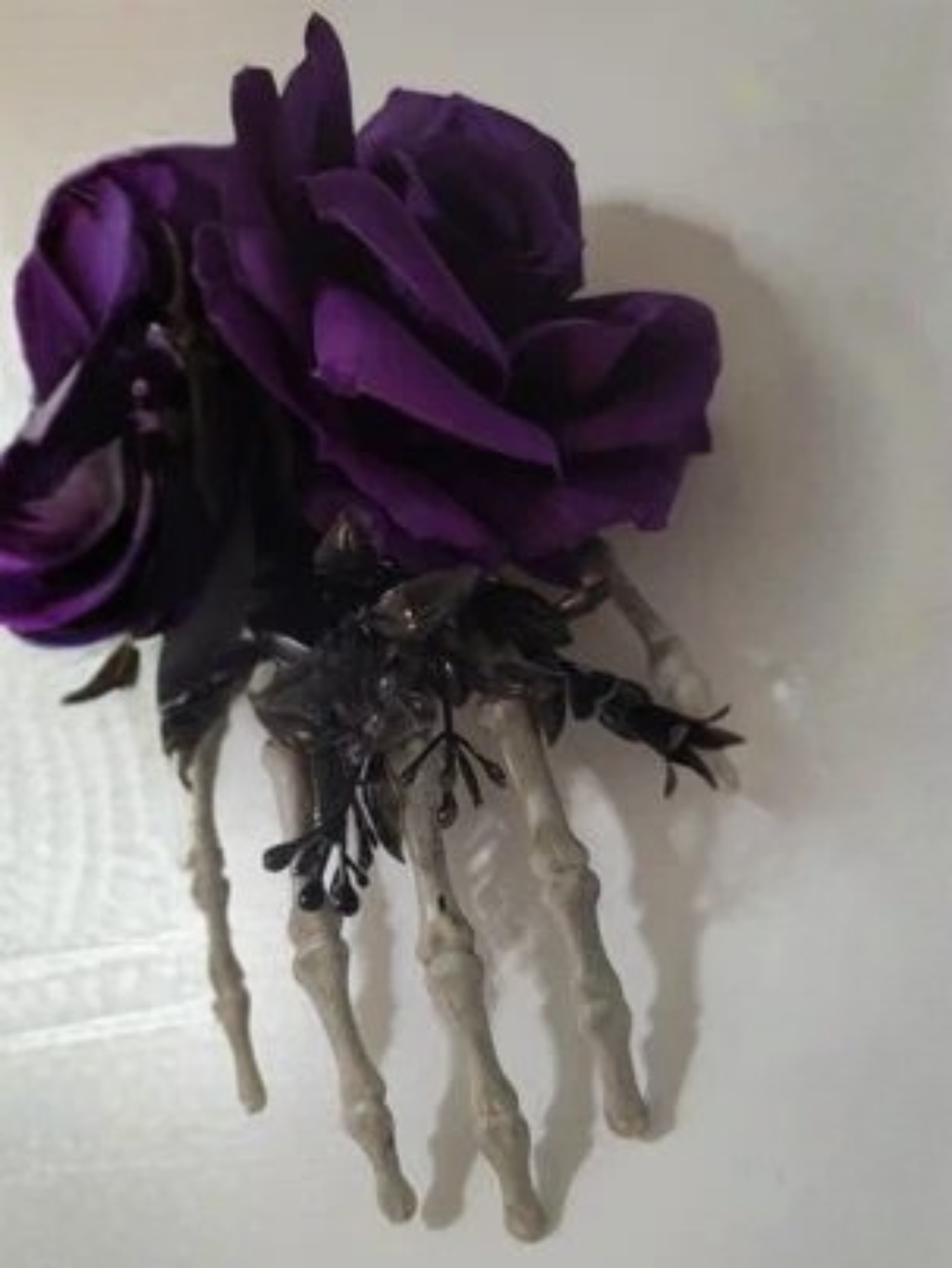 Gothic Purple Flower Large Hair Clip