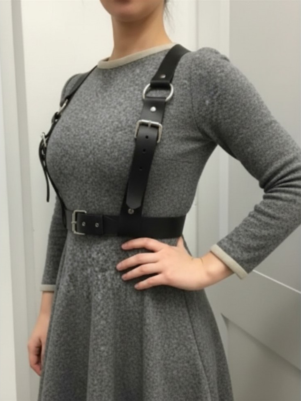 Vegan Leather Suspenders