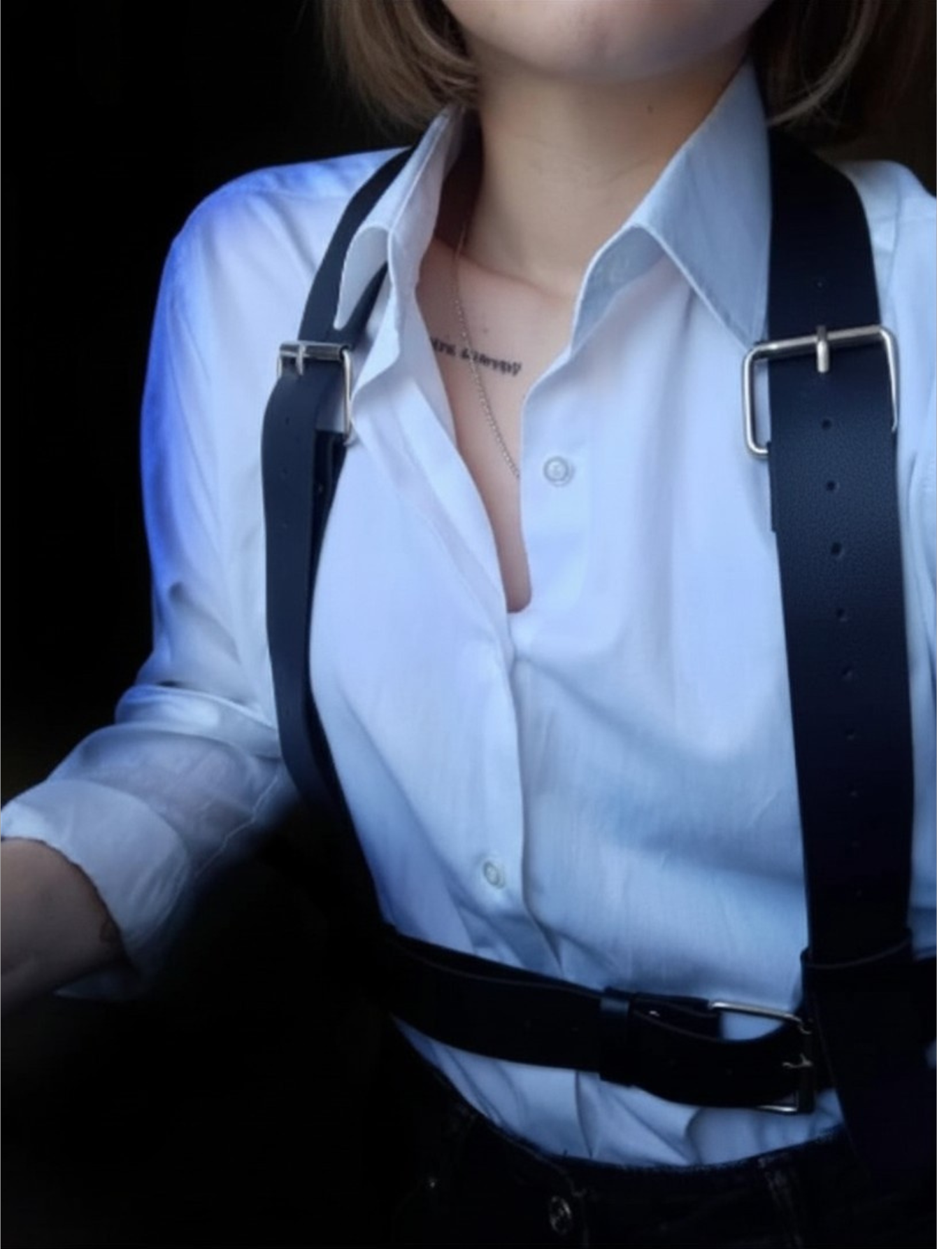 Vegan Leather Suspenders
