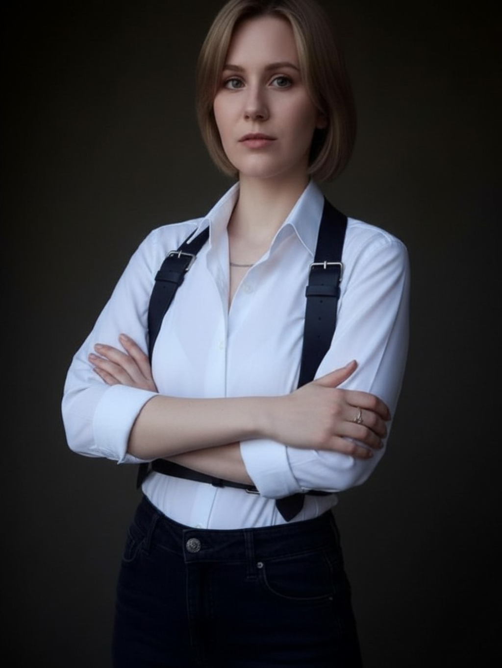 Vegan Leather Suspenders