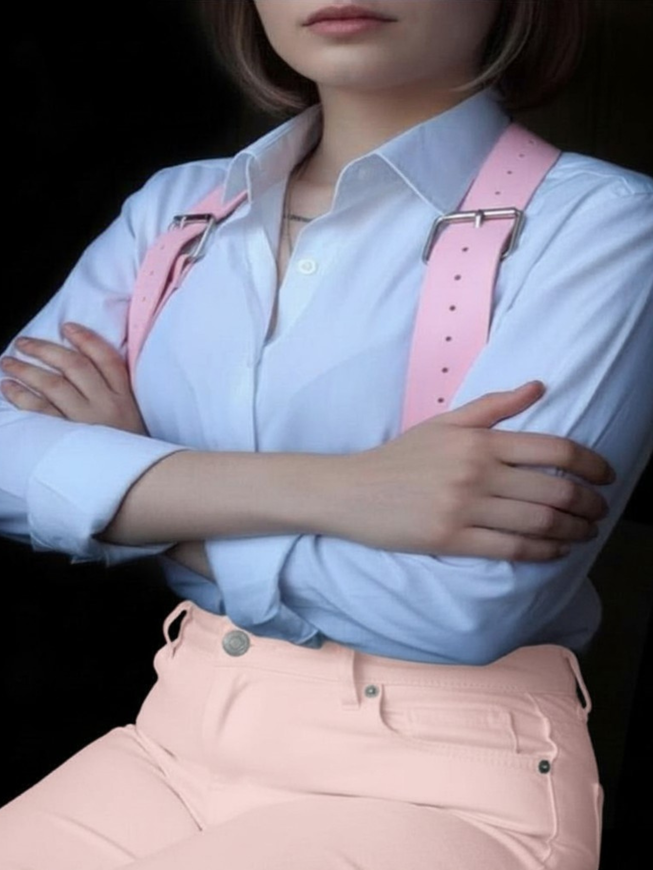 Vegan Leather Suspenders