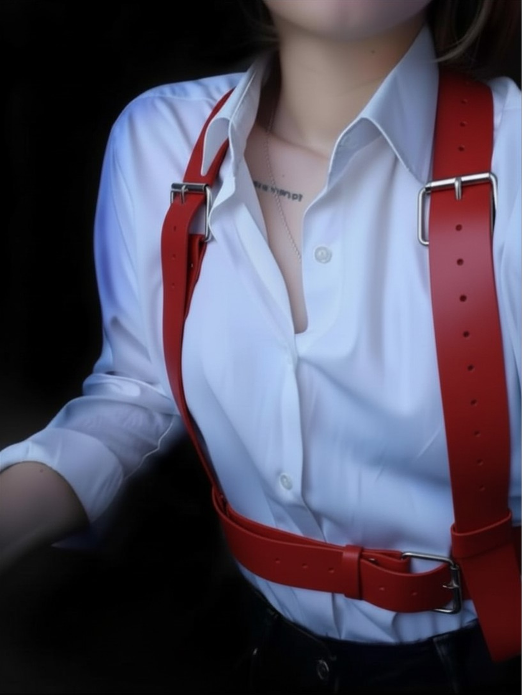 Vegan Leather Suspenders