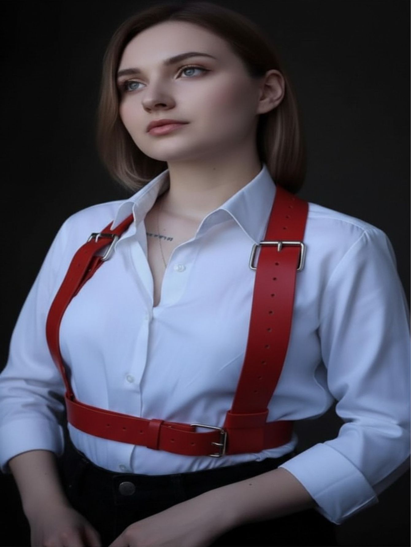 Vegan Leather Suspenders