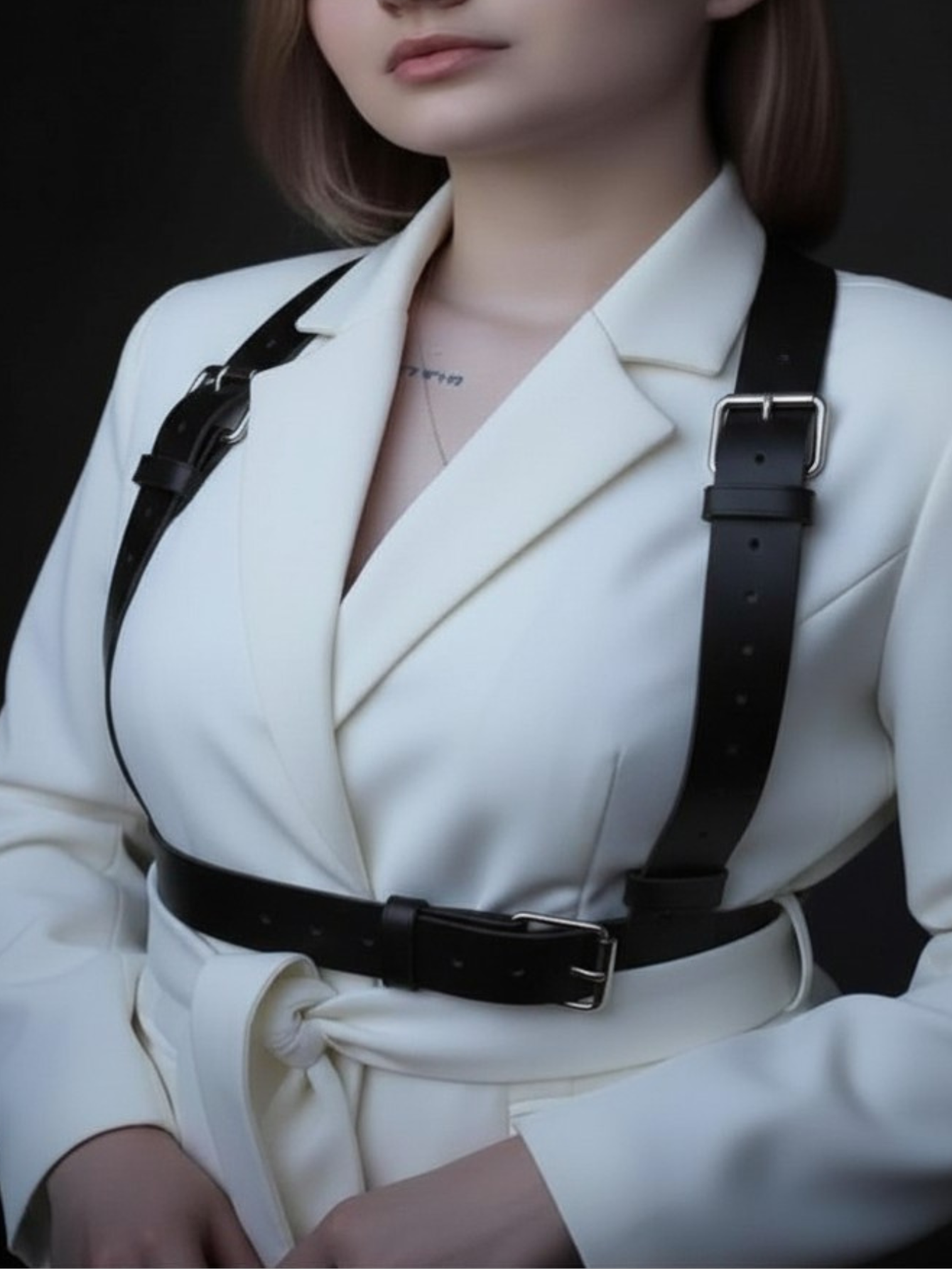 Vegan Leather Suspenders