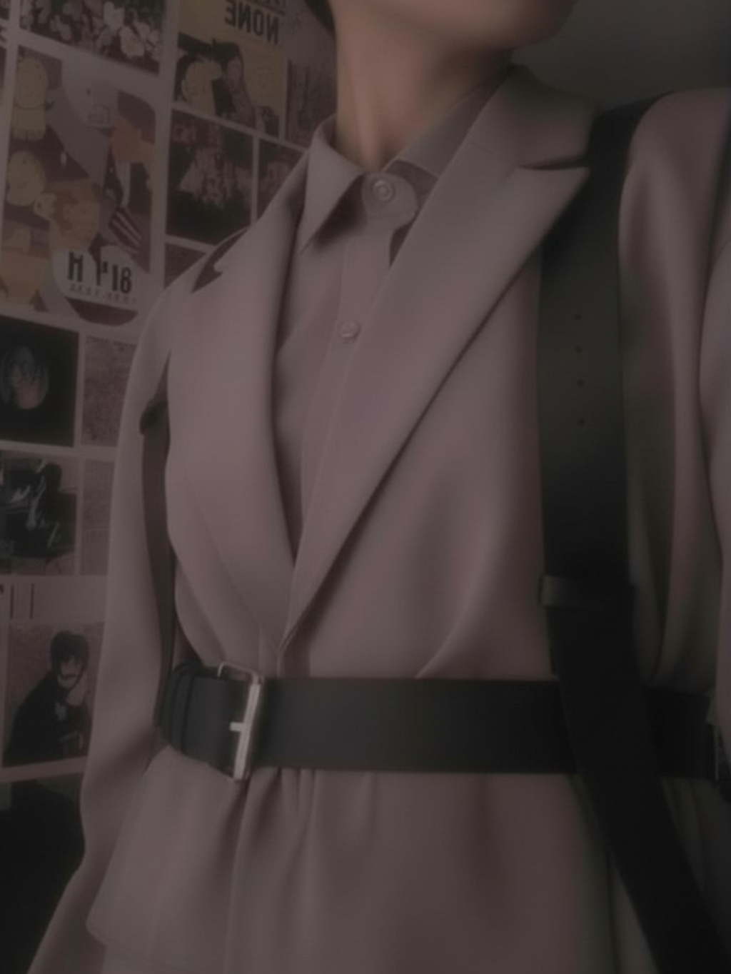 Vegan Leather Suspenders