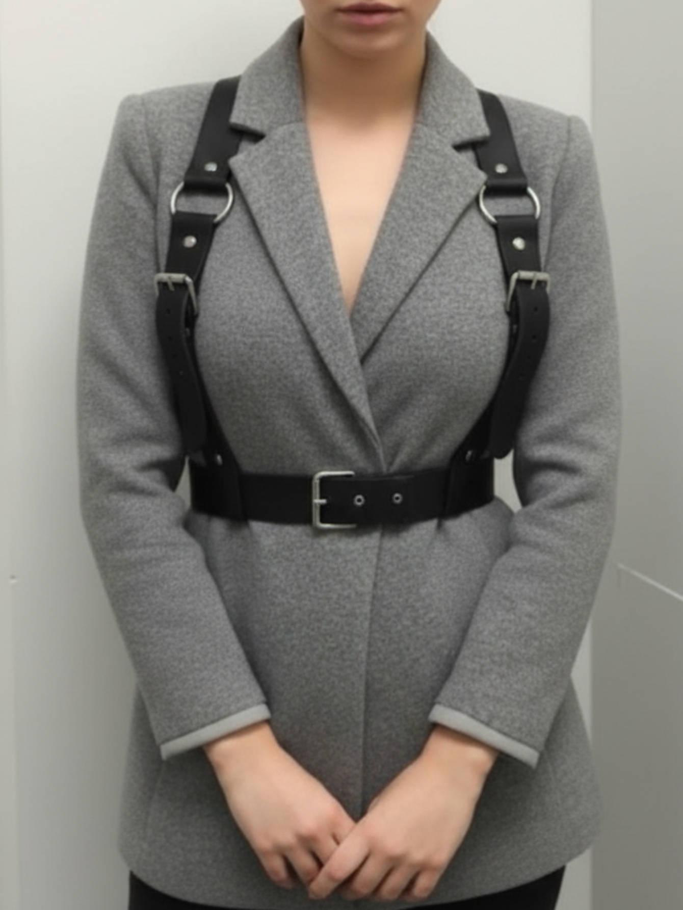 Vegan Leather Suspenders
