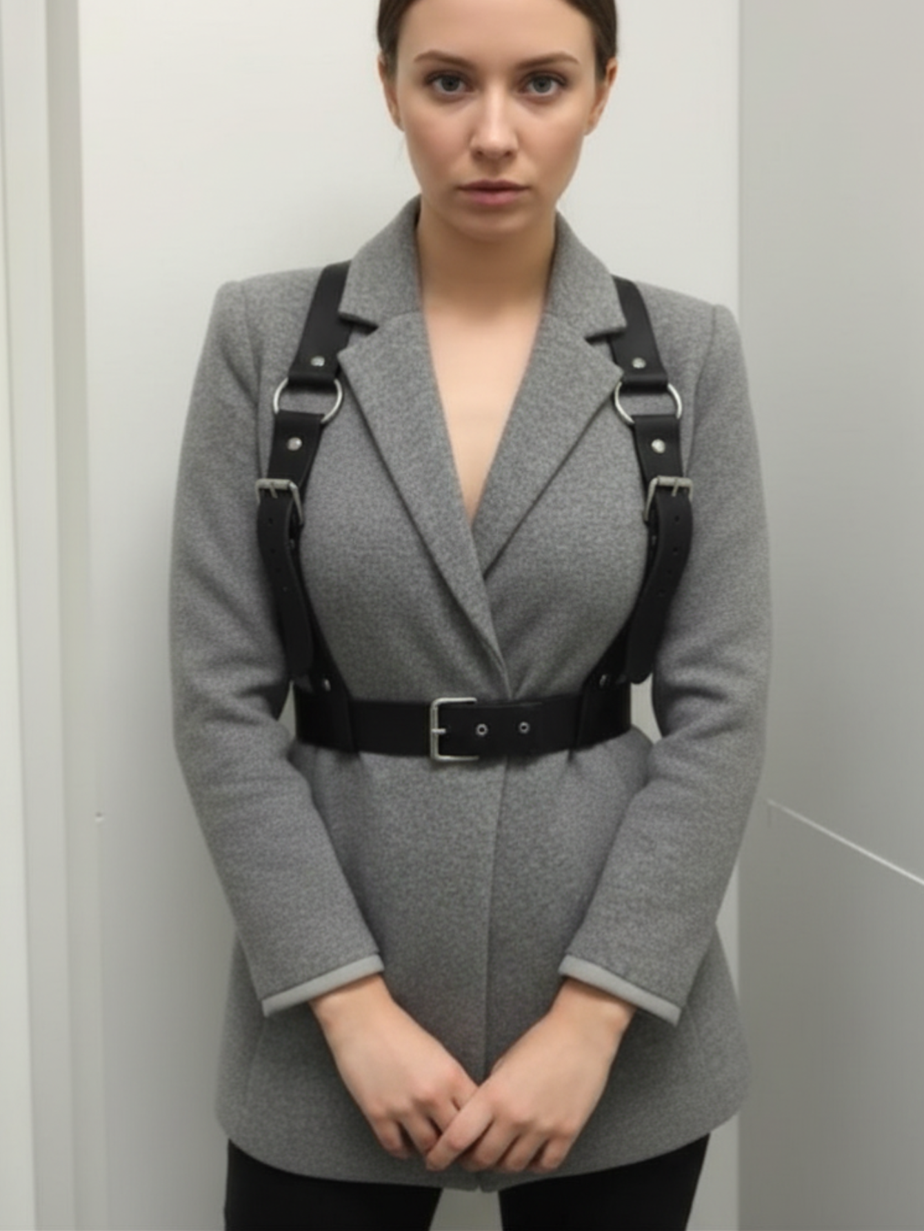 Vegan Leather Suspenders