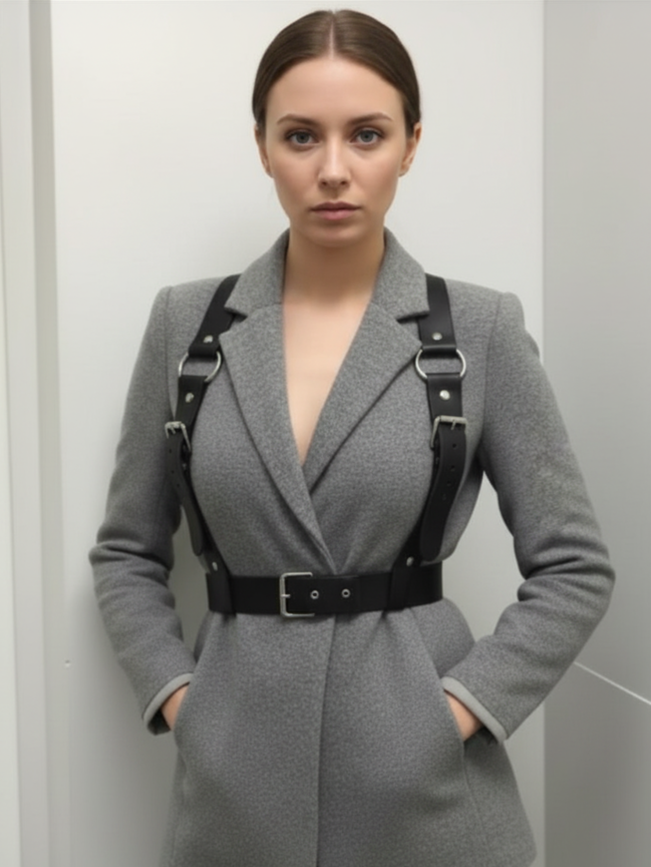 Vegan Leather Suspenders