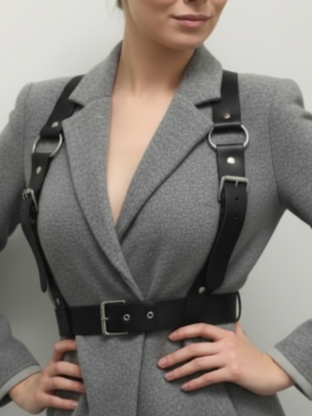 Vegan Leather Suspenders