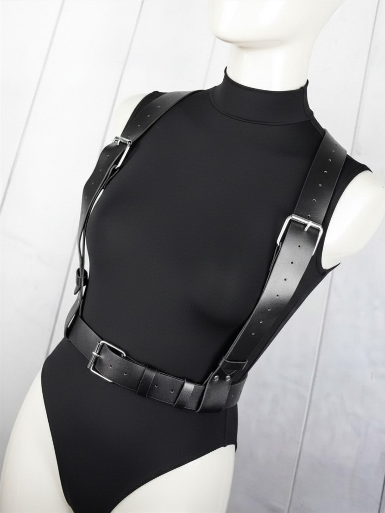 Vegan Leather Suspenders