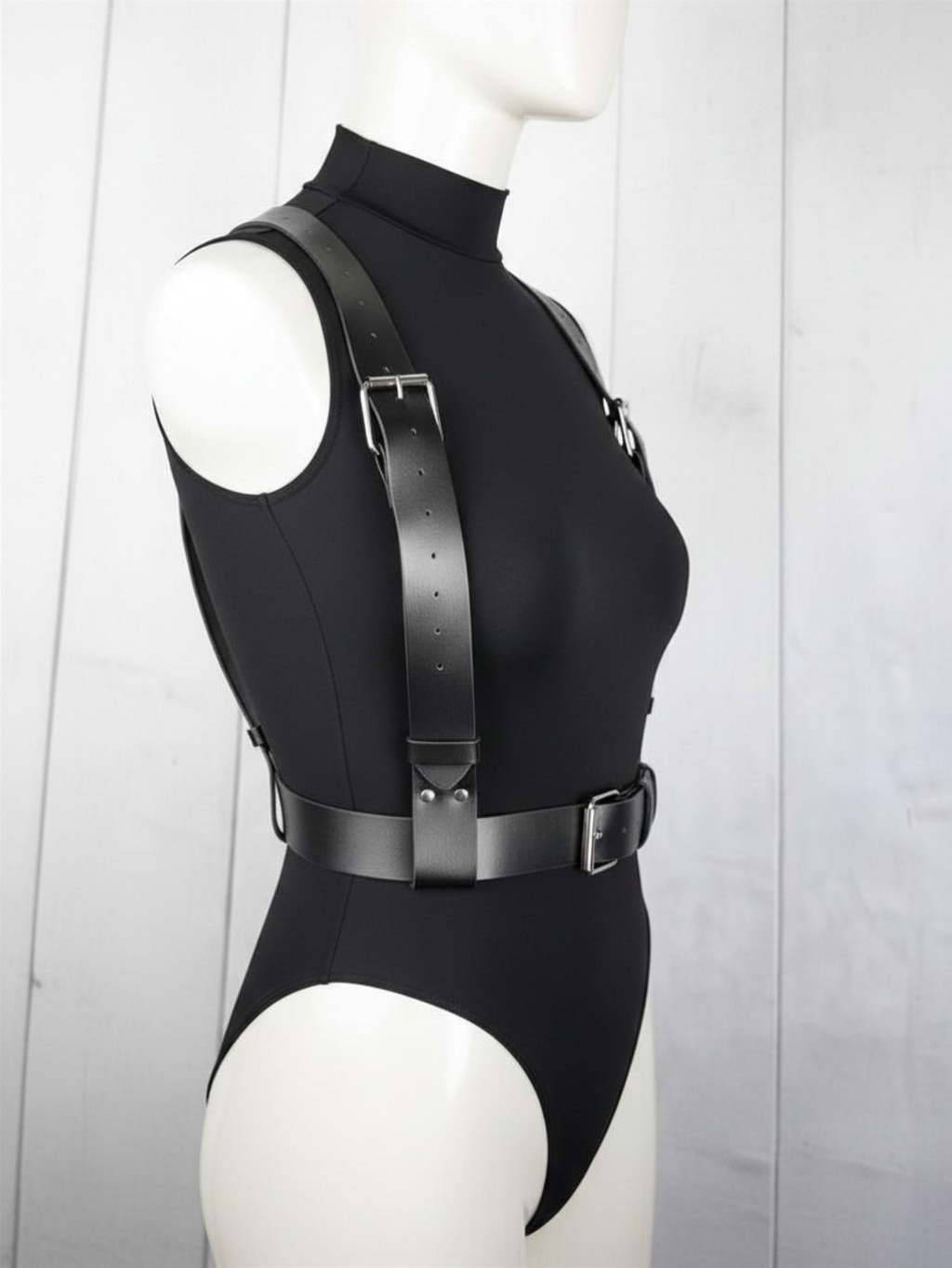 Vegan Leather Suspenders