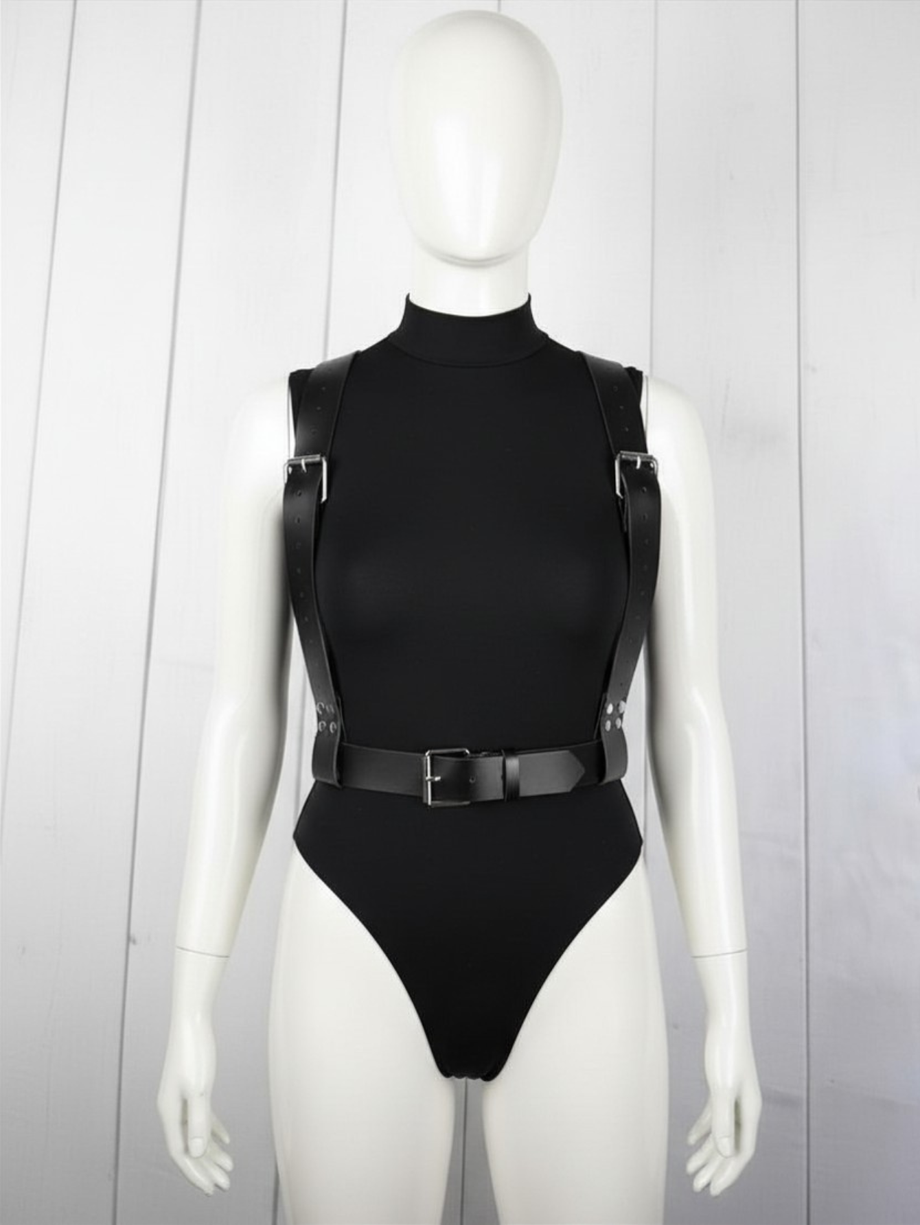 Vegan Leather Suspenders