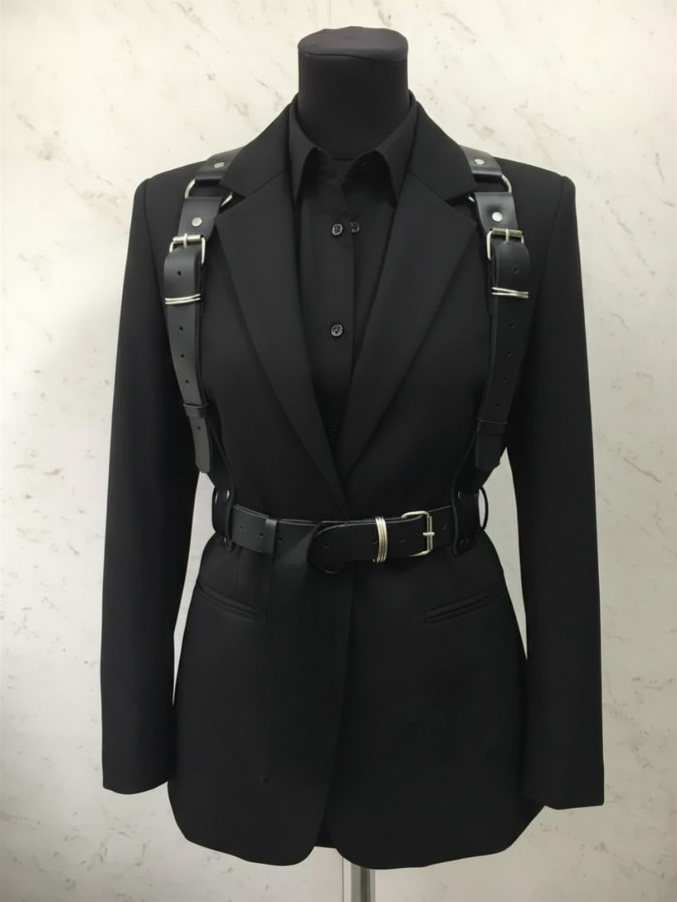 Vegan Leather Suspenders