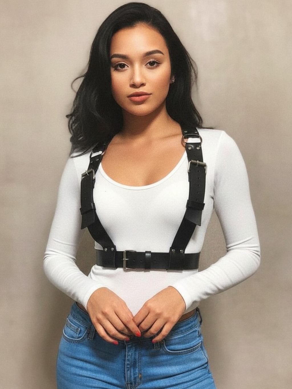 Vegan Leather Suspenders