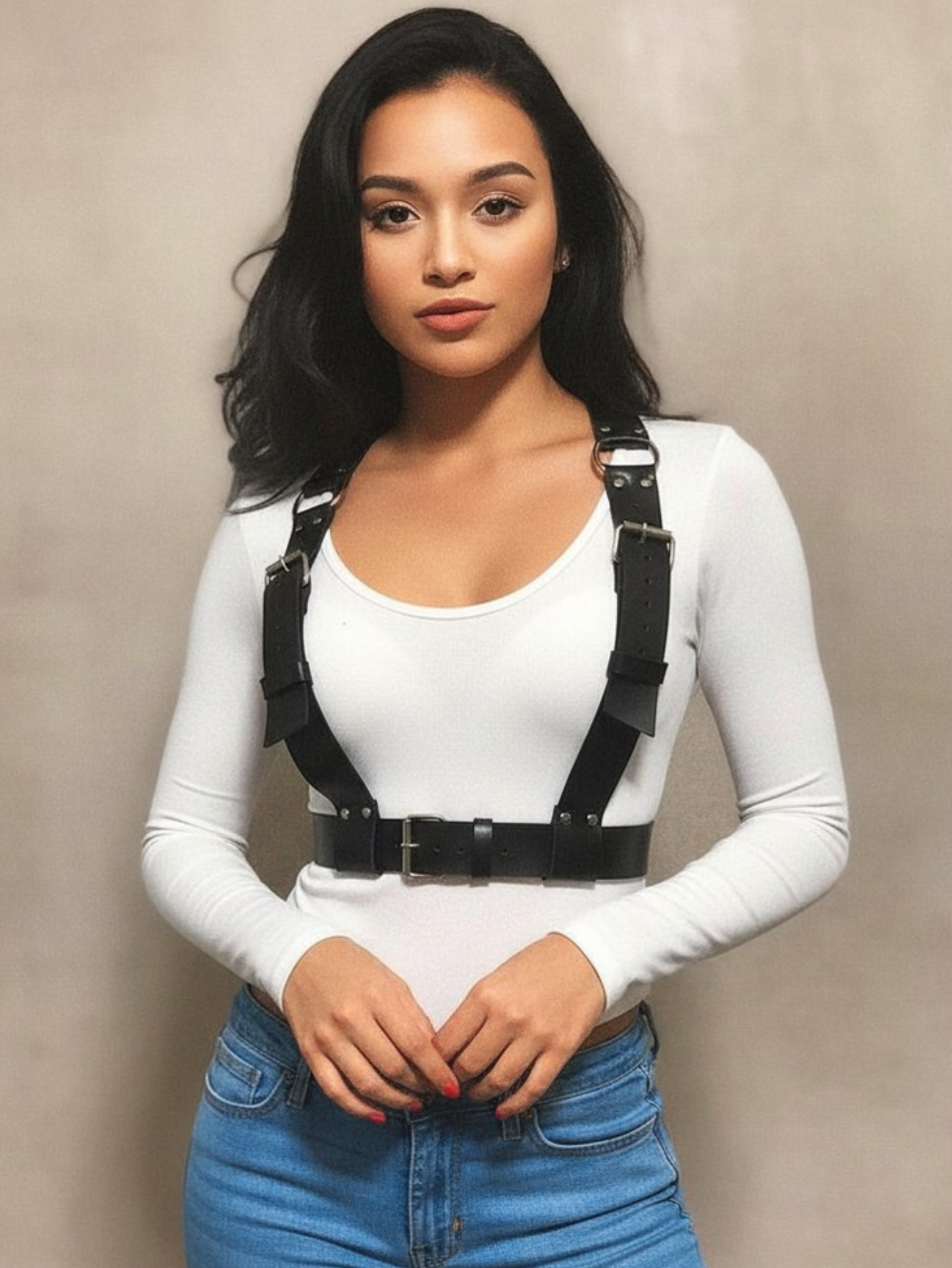Vegan Leather Suspenders