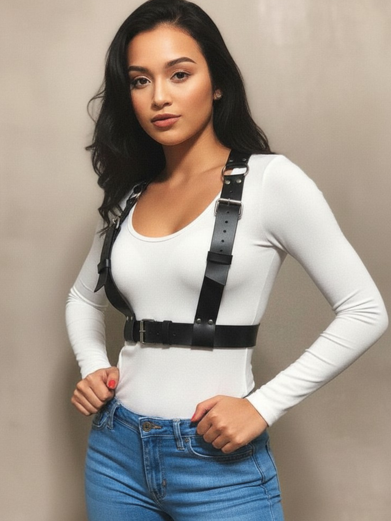 Vegan Leather Suspenders