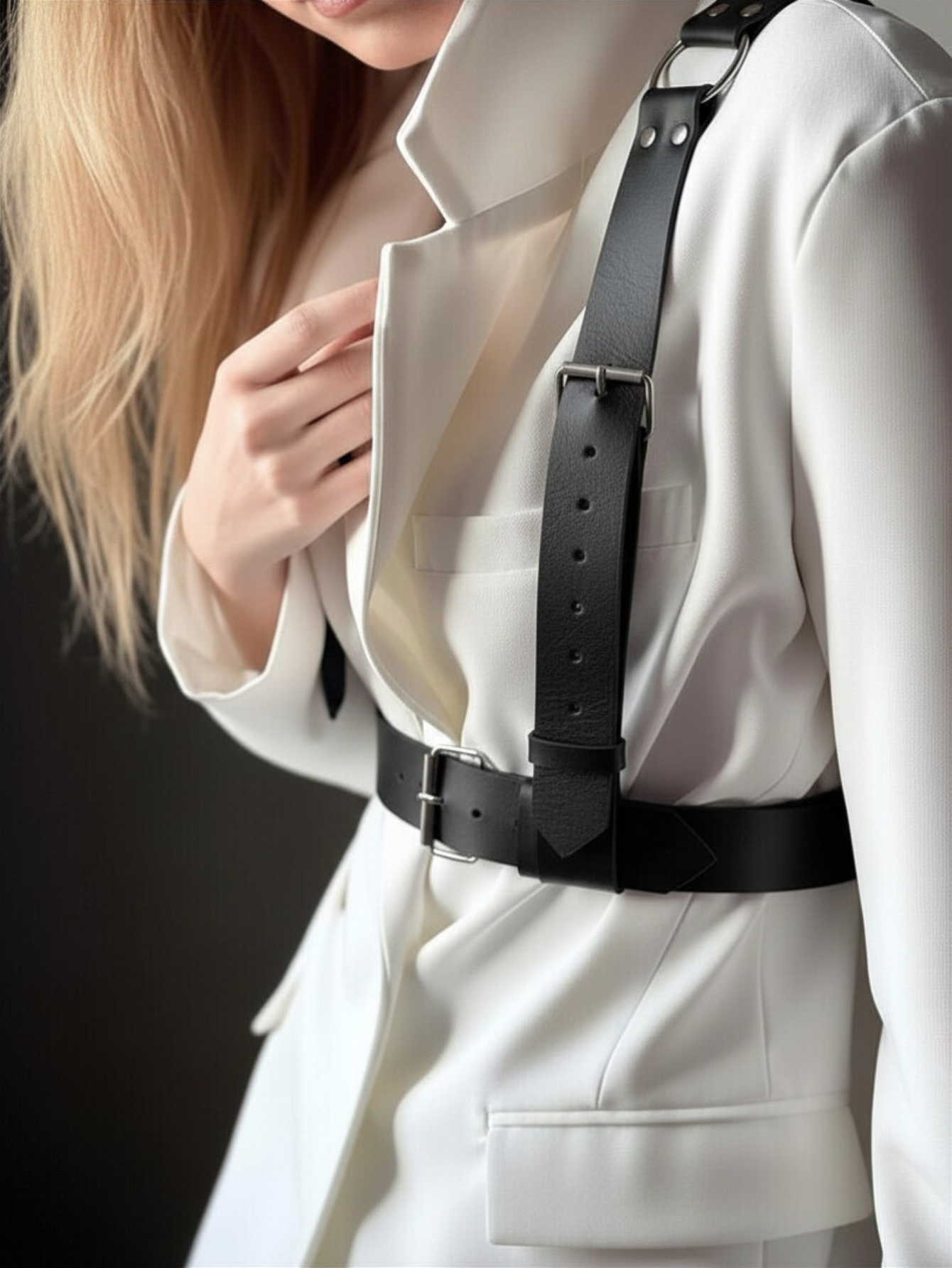Vegan Leather Suspenders