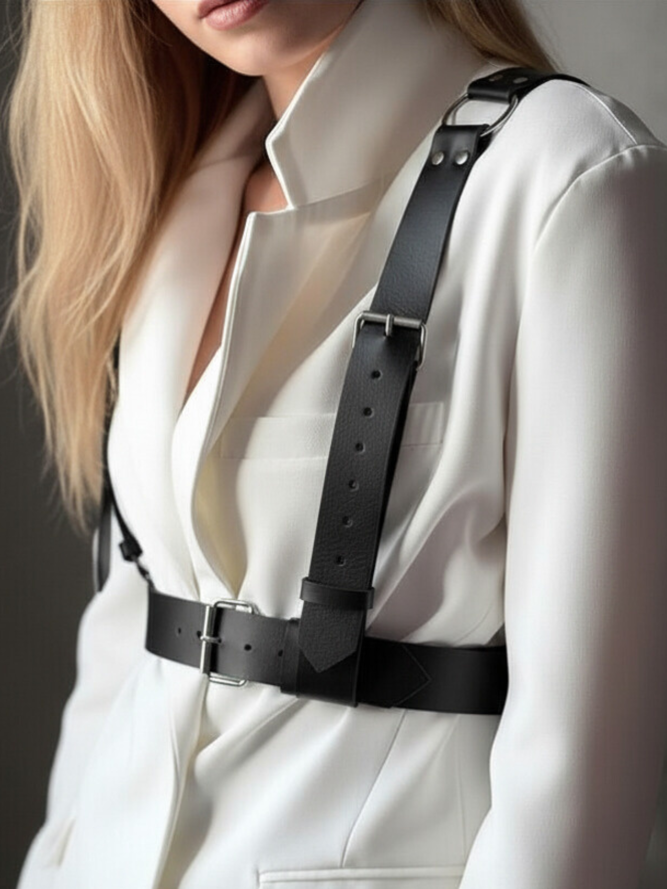 Vegan Leather Suspenders