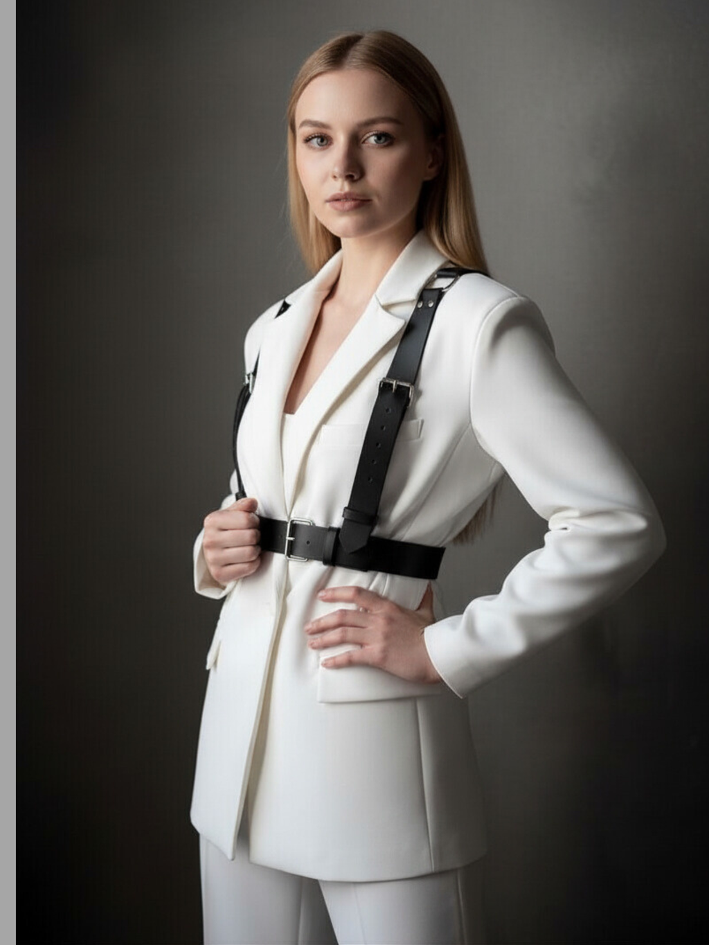 Vegan Leather Suspenders