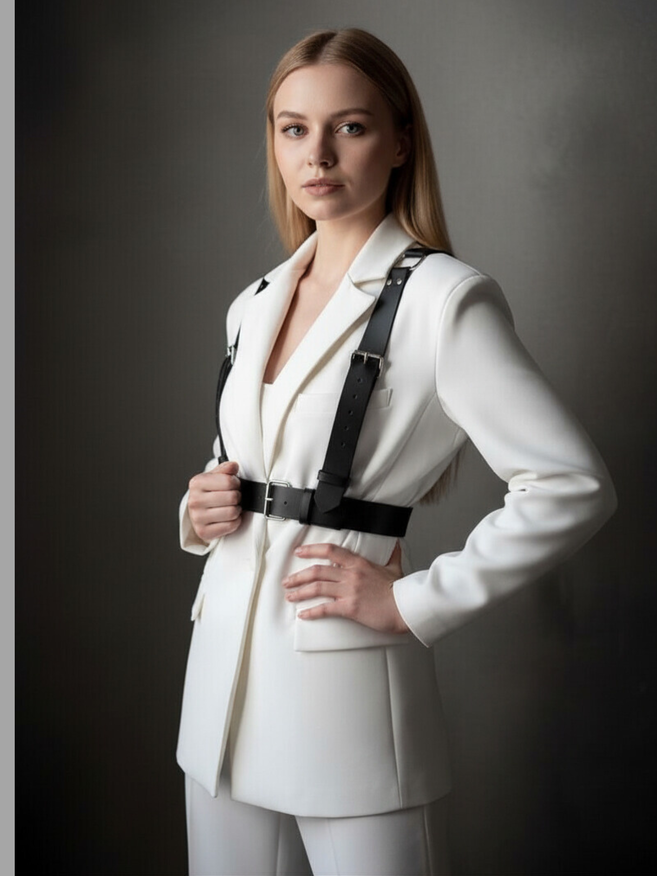 Vegan Leather Suspenders