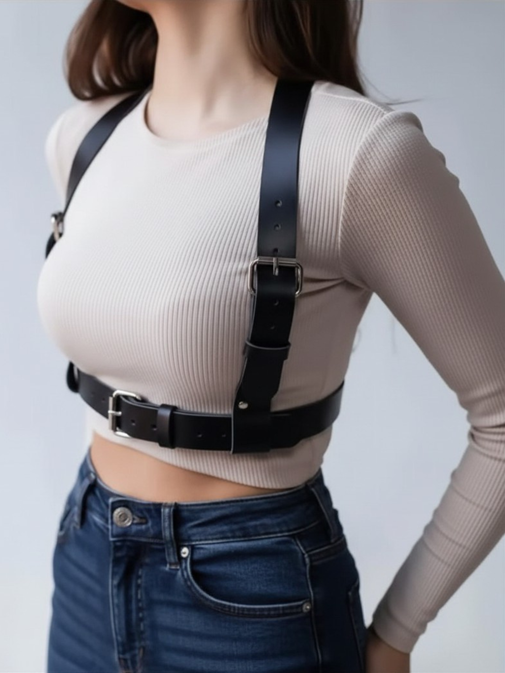 Vegan Leather Suspenders