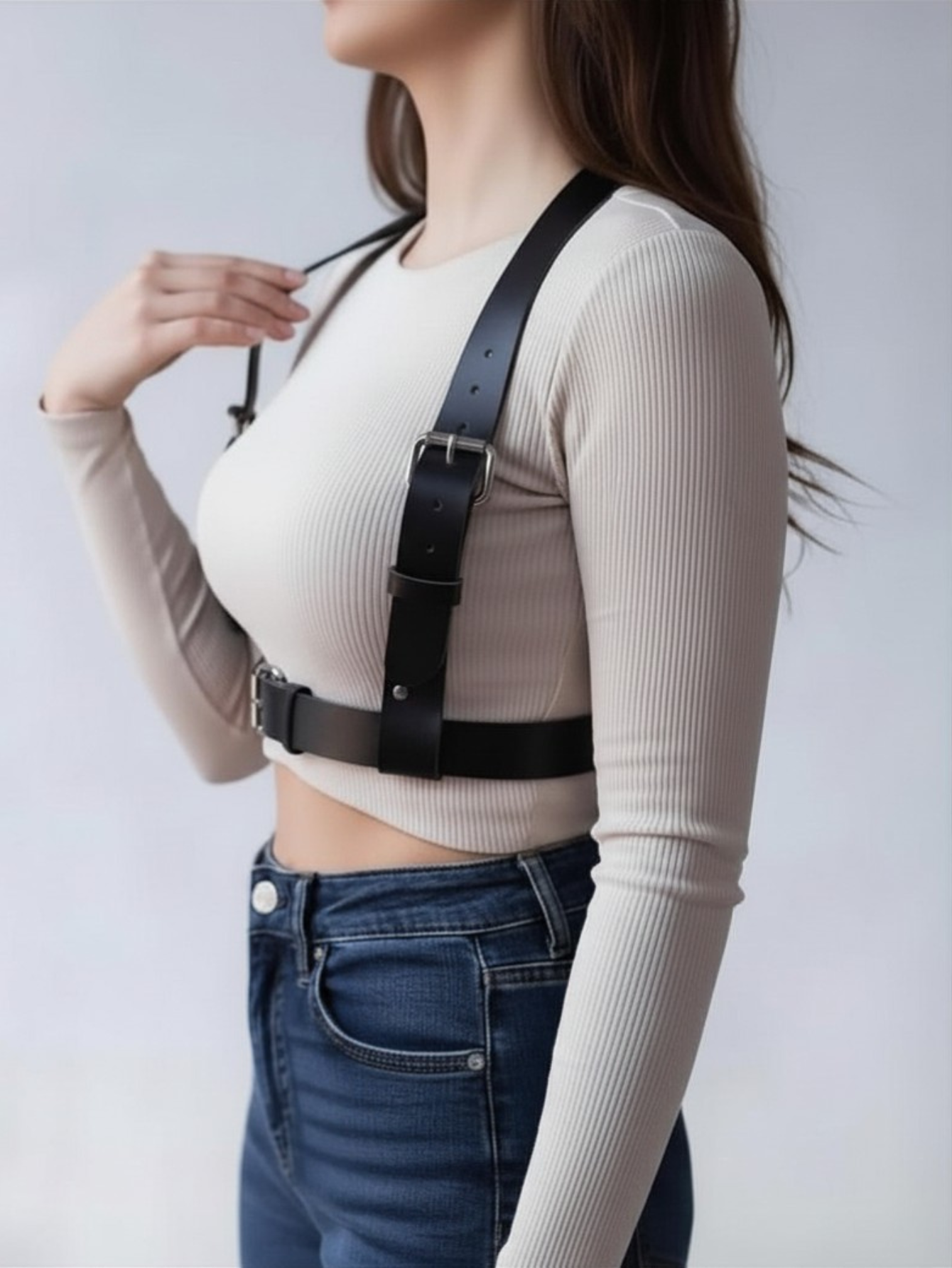 Vegan Leather Suspenders