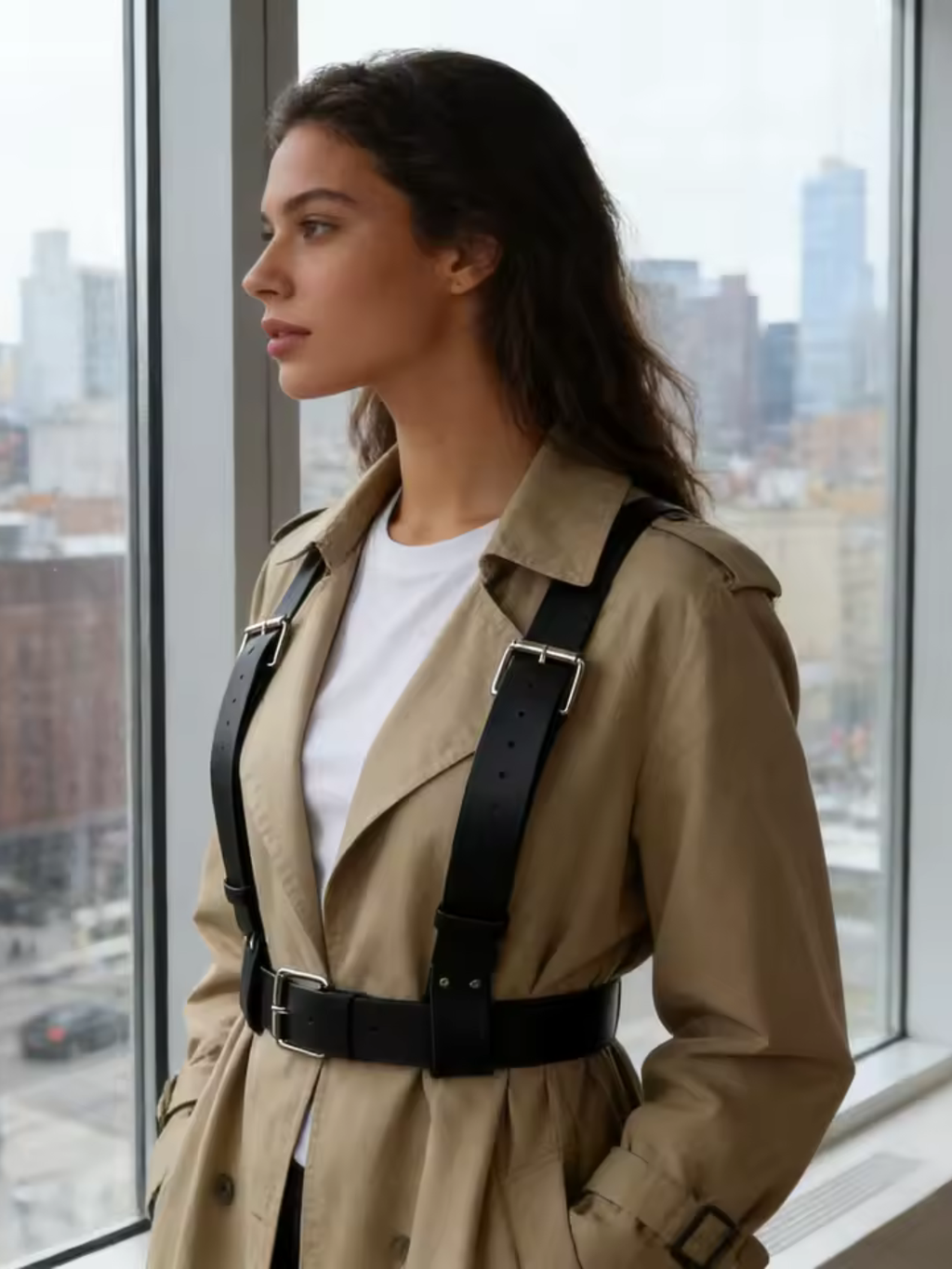 Vegan Leather Suspenders