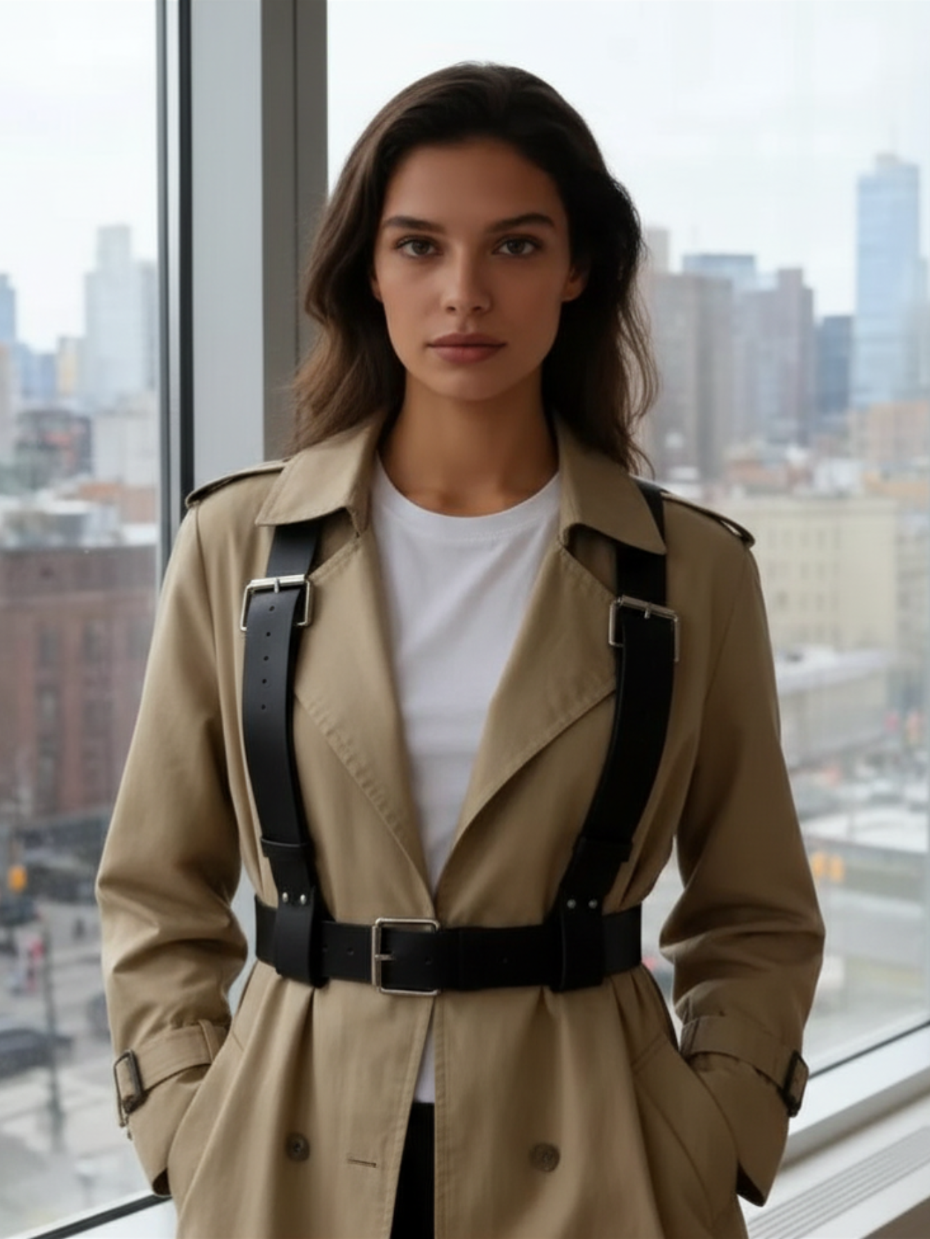 Vegan Leather Suspenders