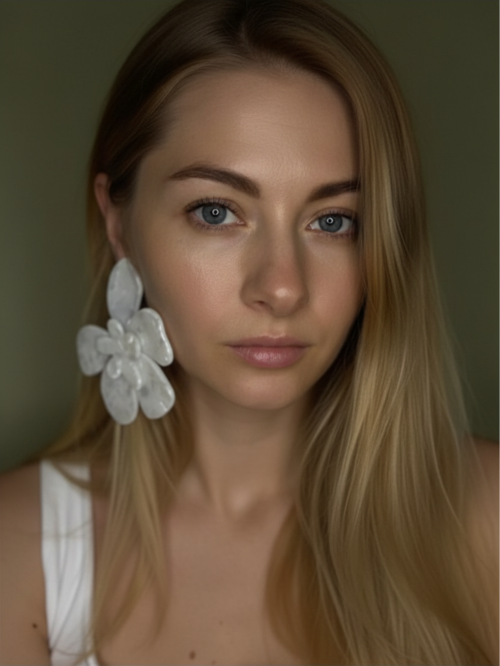 Flower Ceramic Earrings