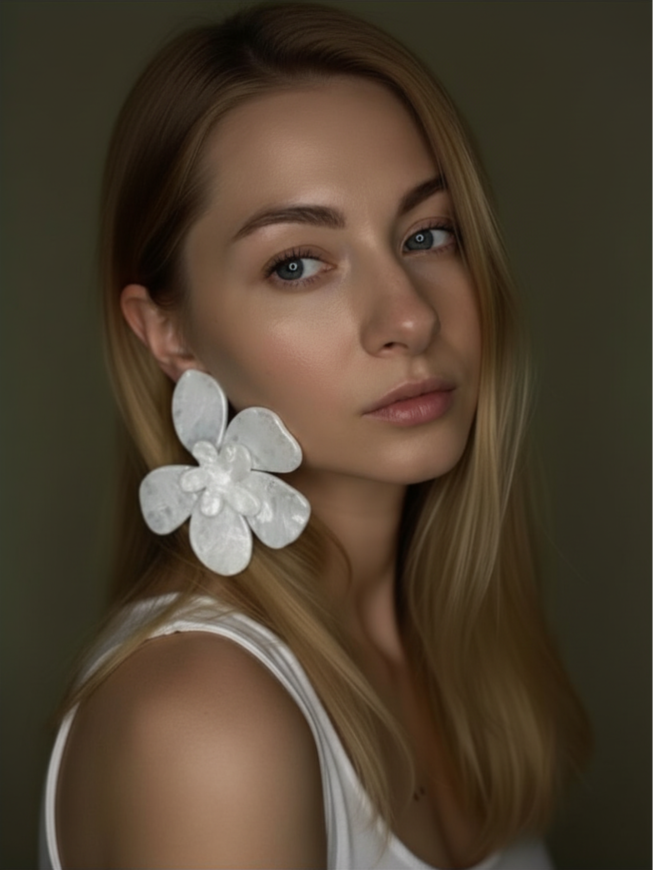 Flower Ceramic Earrings