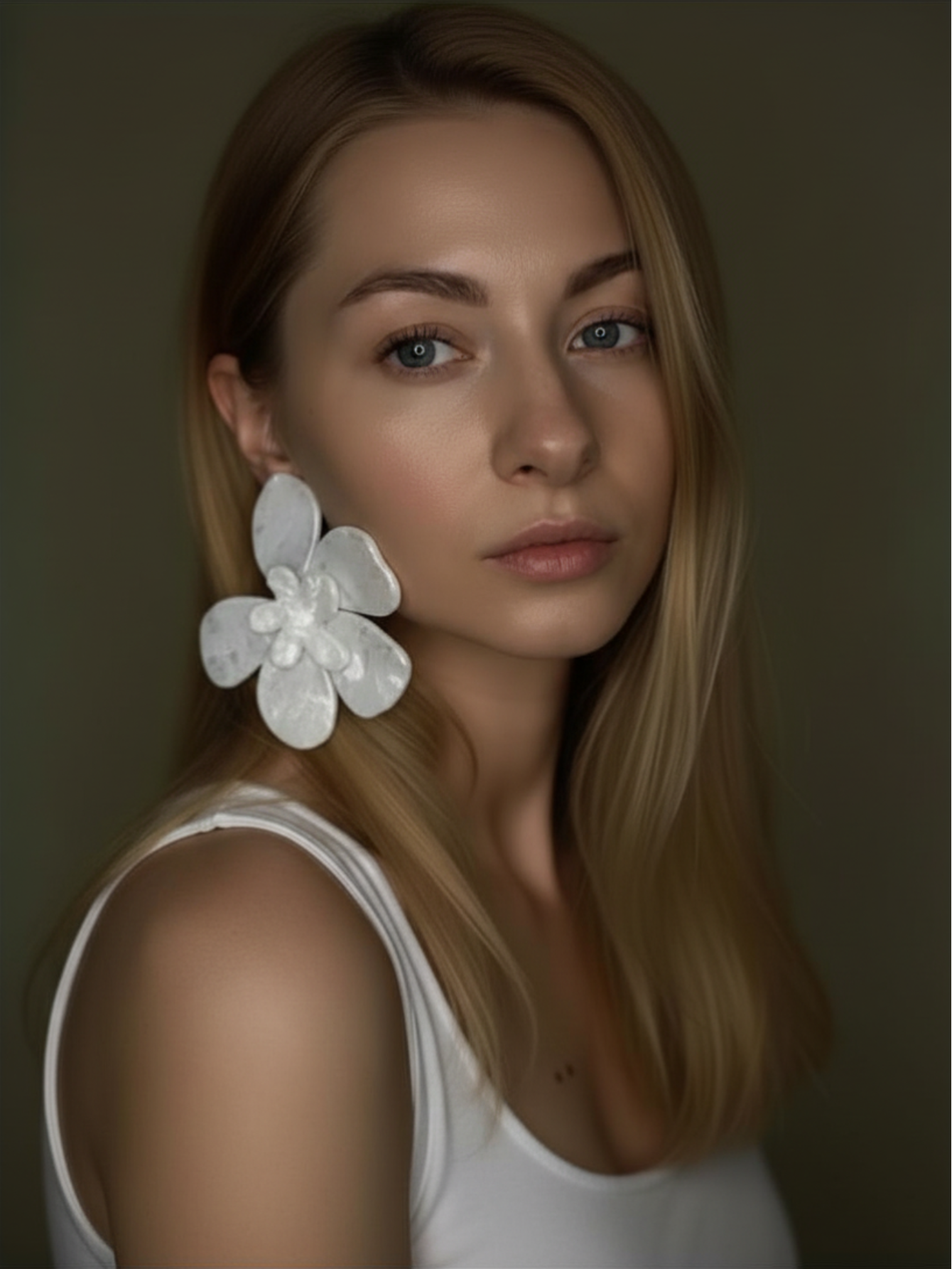 Flower Ceramic Earrings