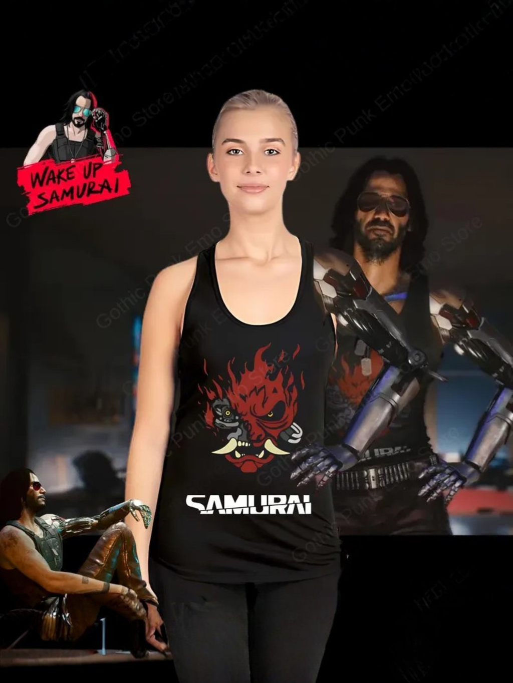 Johnny Silverhand Cosplay Tank Top