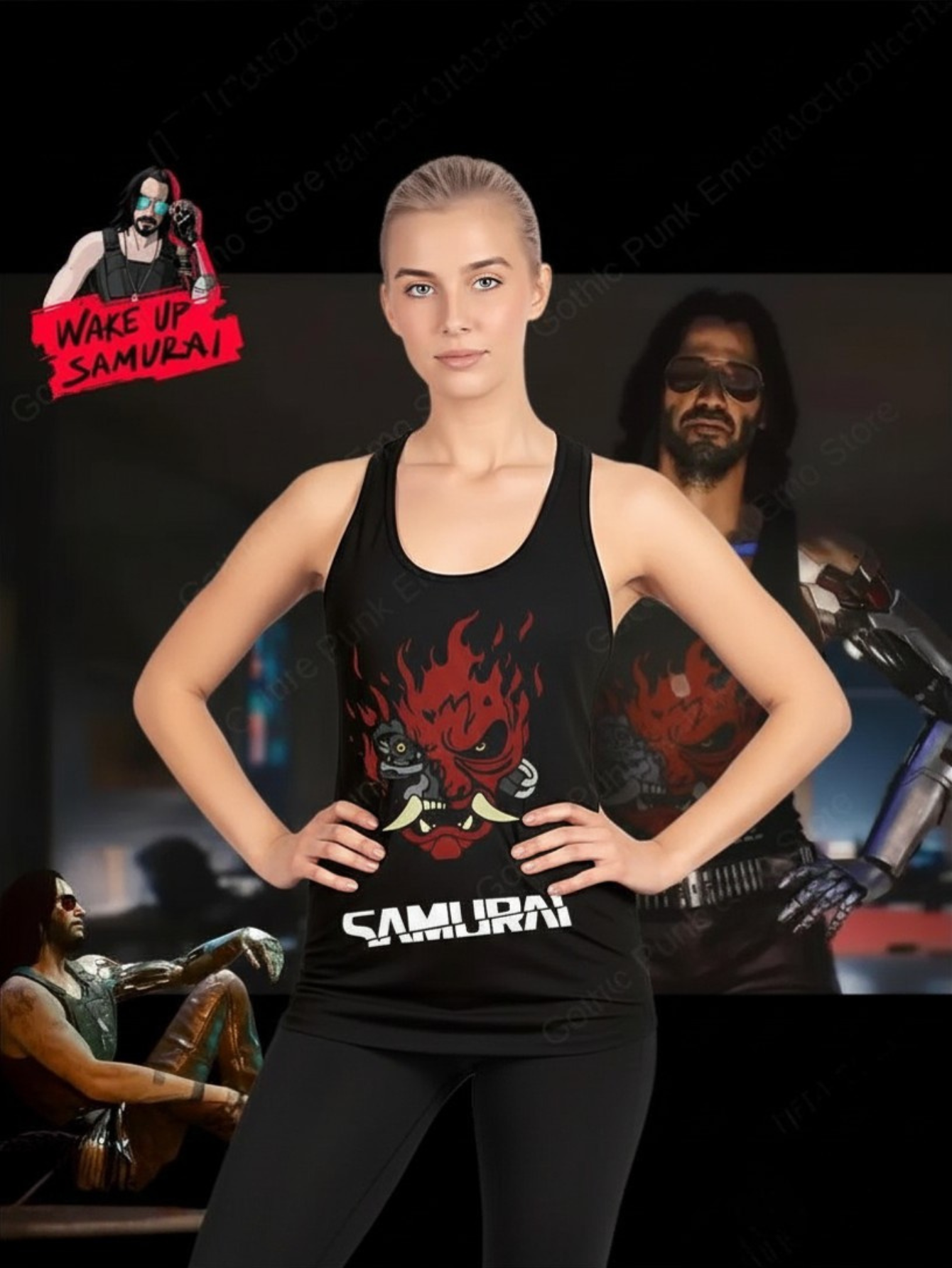 Johnny Silverhand Cosplay Tank Top