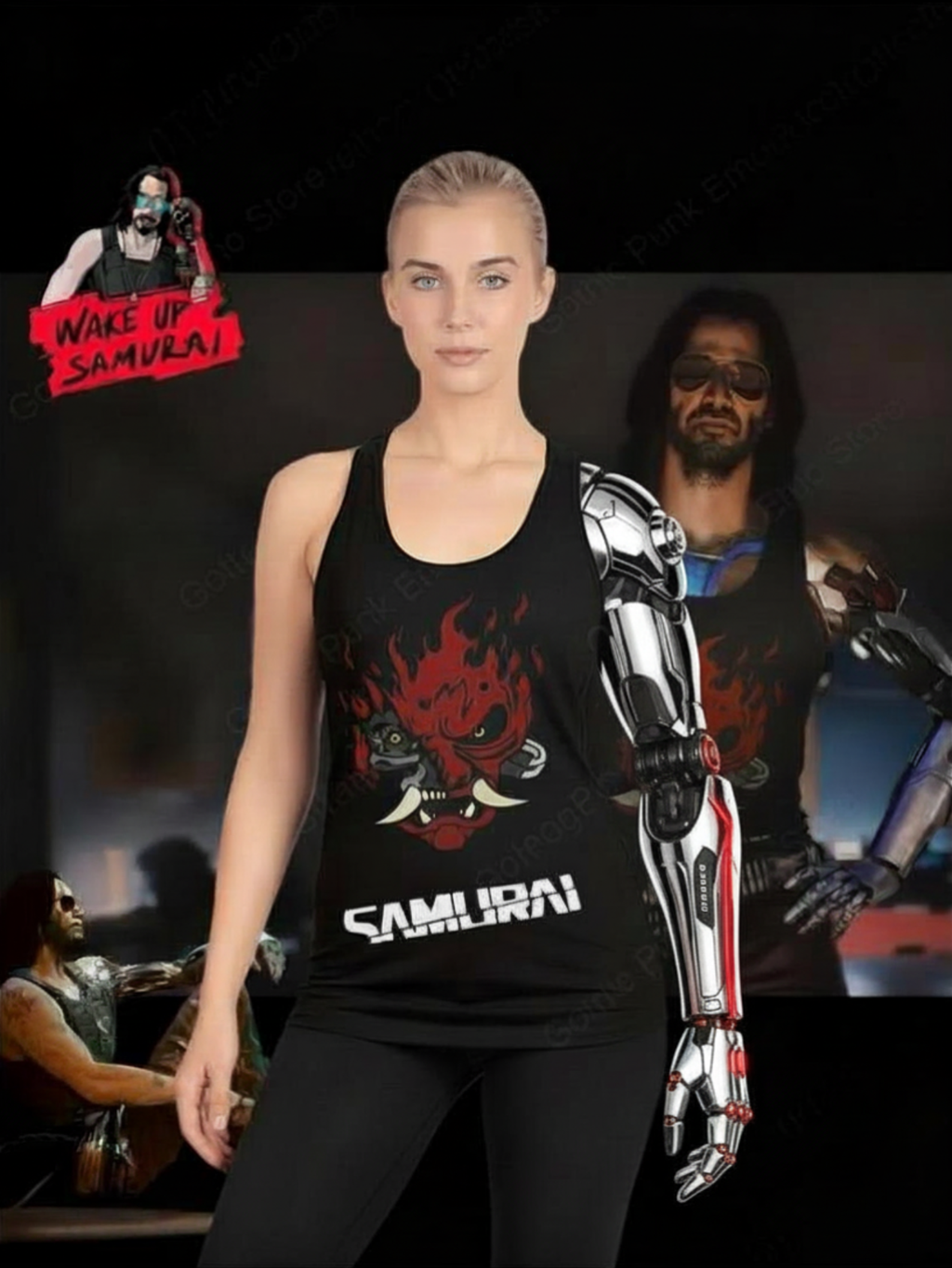 Johnny Silverhand Cosplay Tank Top