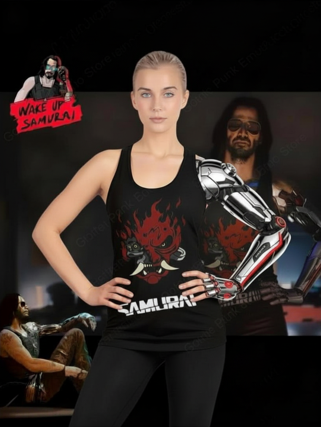 Johnny Silverhand Cosplay Tank Top