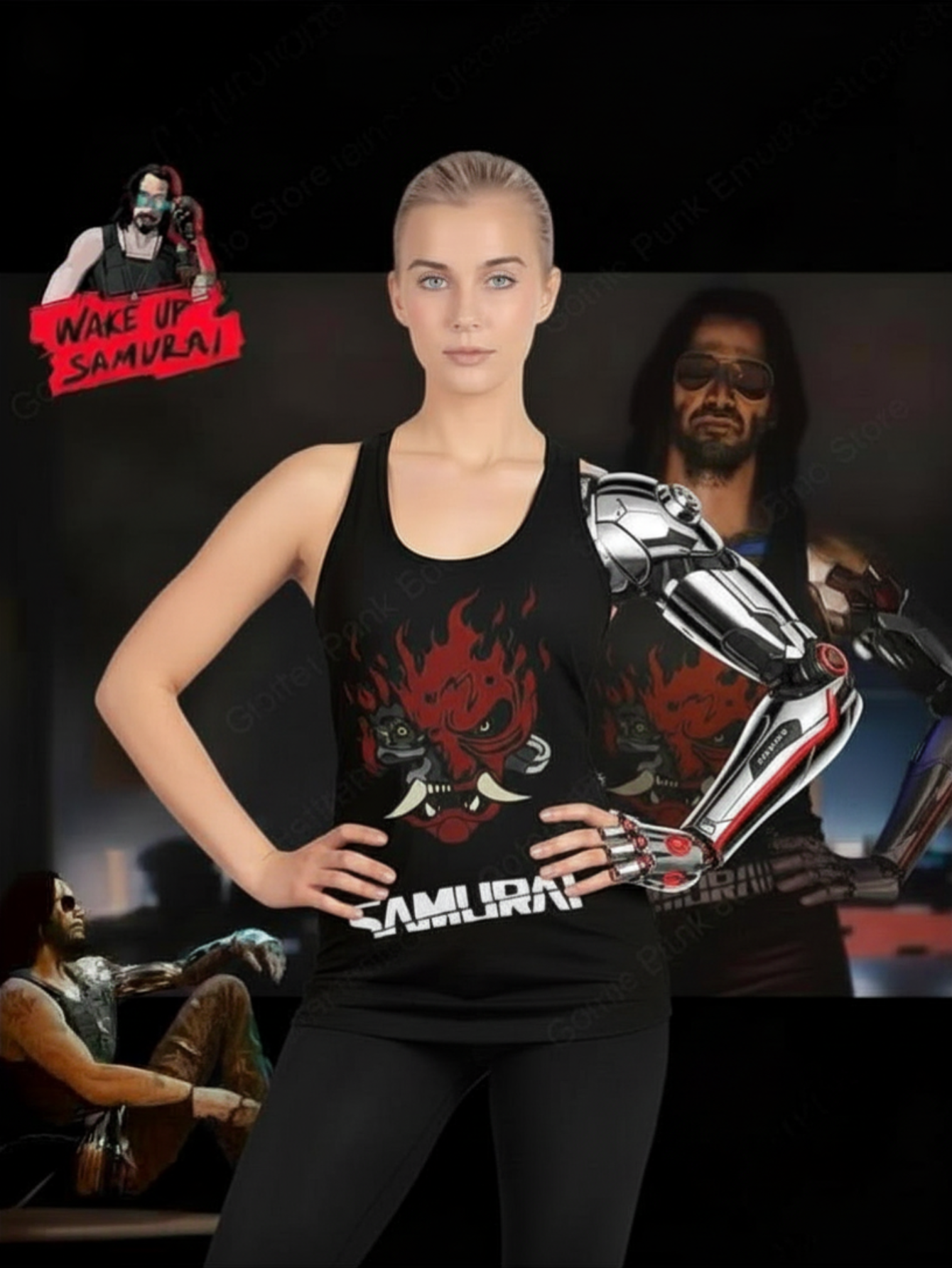 Johnny Silverhand Cosplay Tank Top