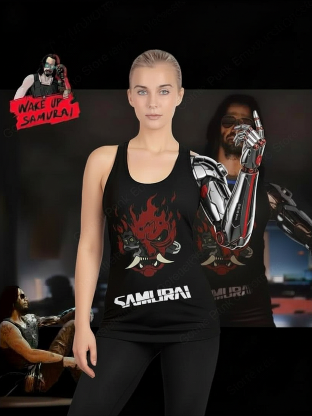 Johnny Silverhand Cosplay Tank Top