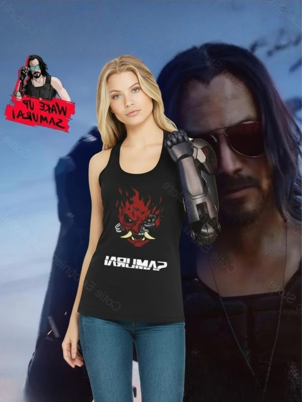 Johnny Silverhand Cosplay Tank Top