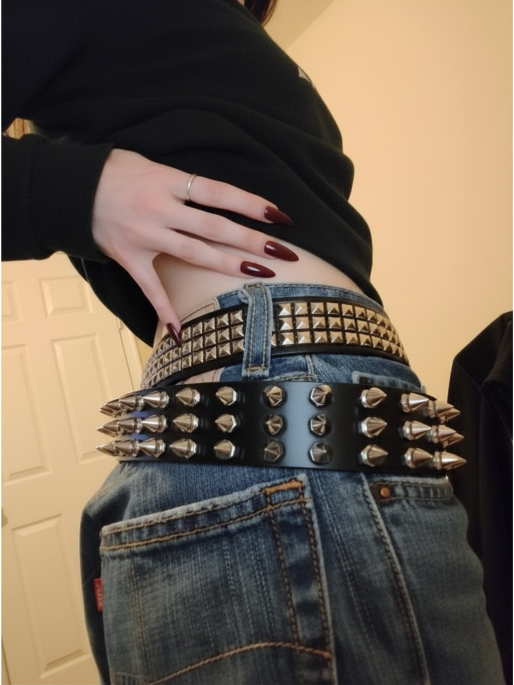 Skull Tree Spiked Belt