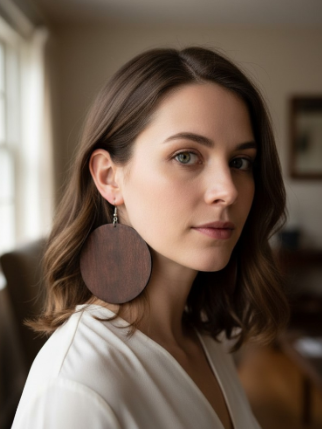 African Tribal Wooden Boho Earrings