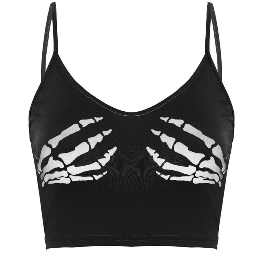Skull Hands Crop Top
