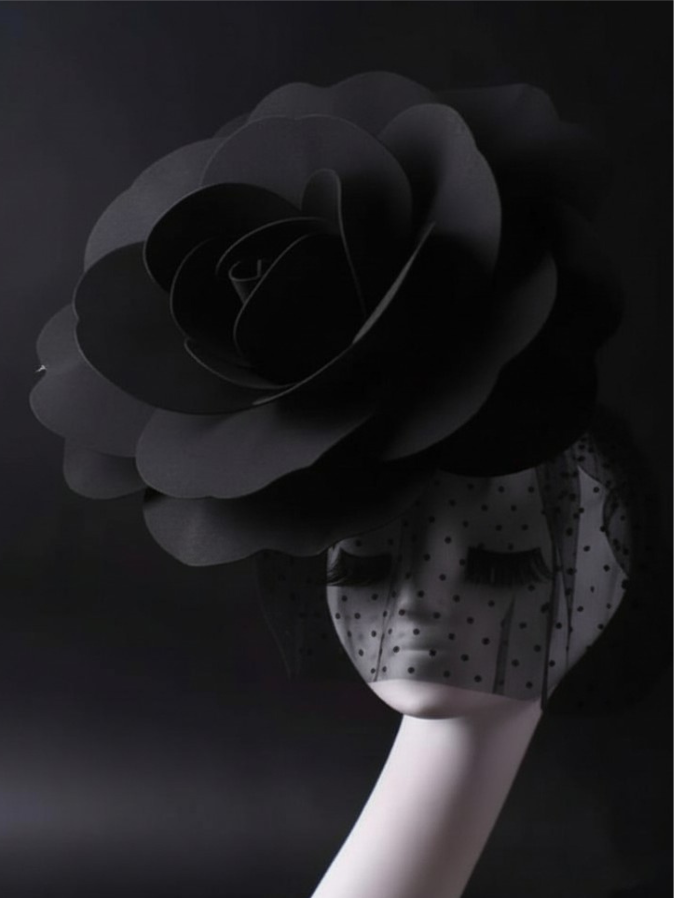 Drag Queen  Flower Hat With Veil