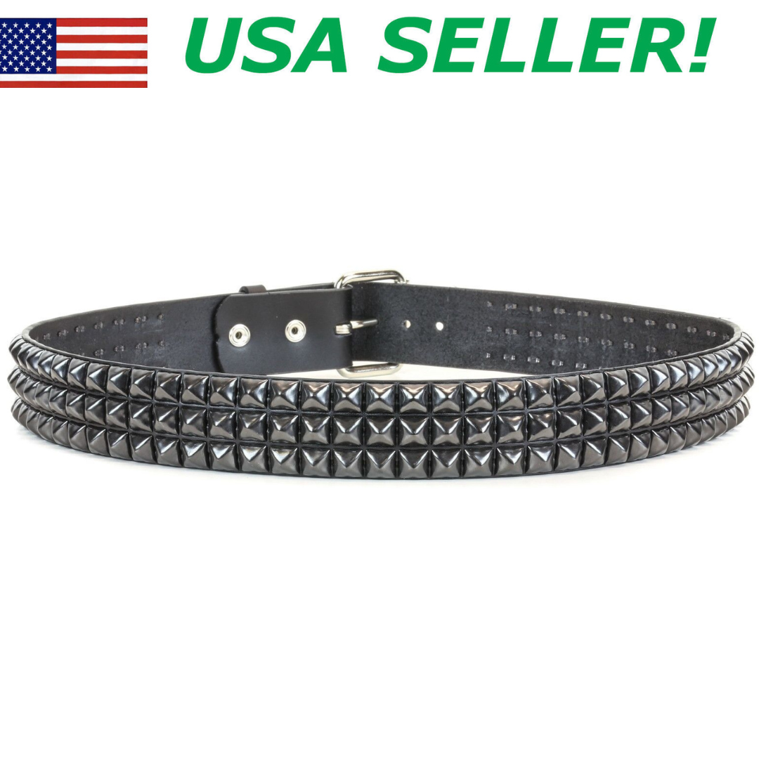 Pyramid Studded Belt Black