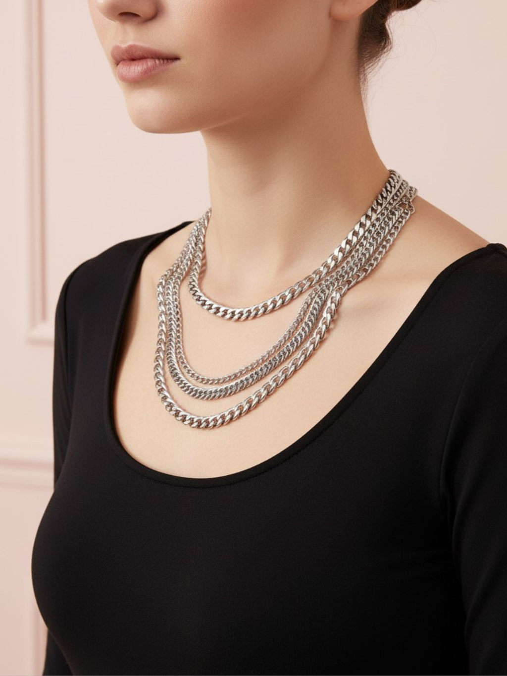 3pc Cuban Link Necklace Set
