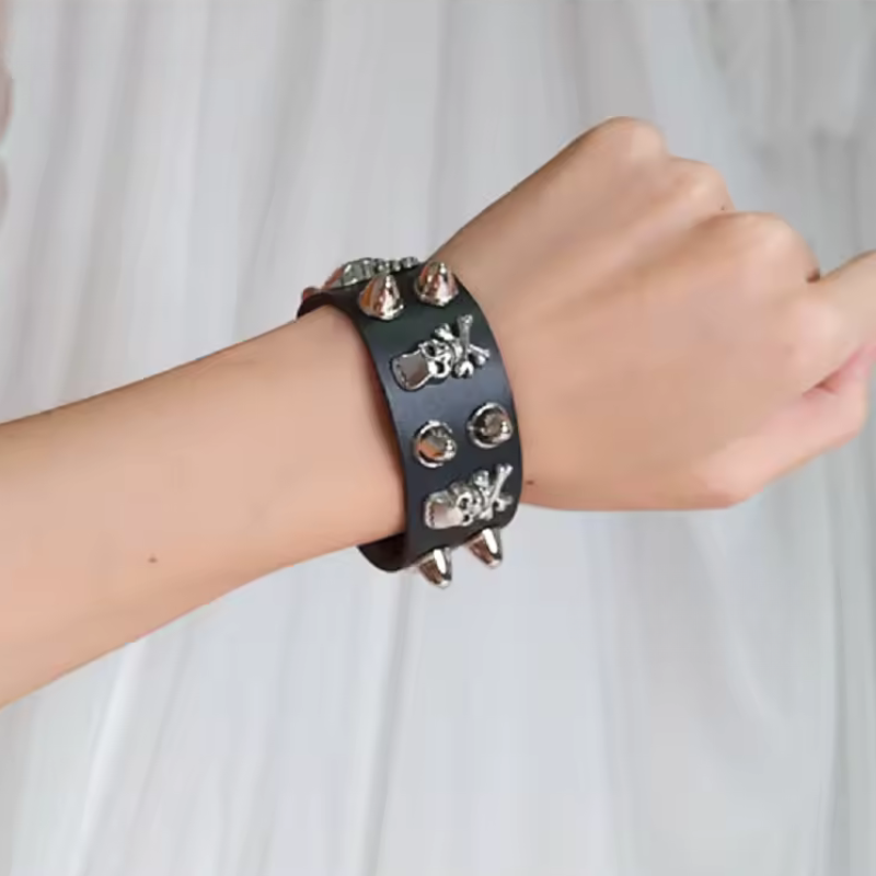 Skull Spiked Bracelet