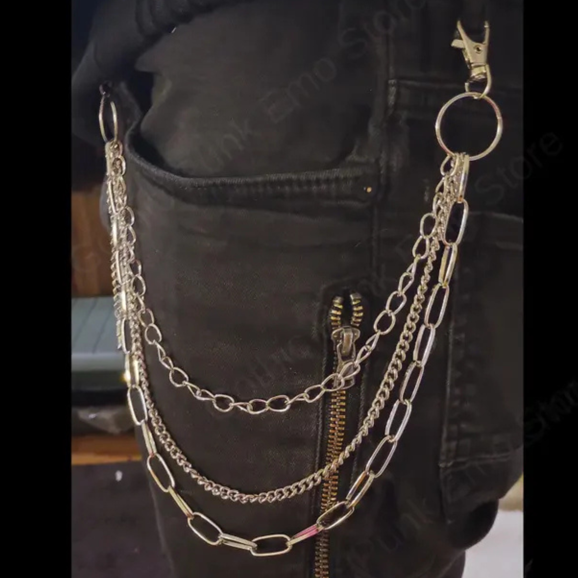 Moon Gothic 3-Layered Pants Chain