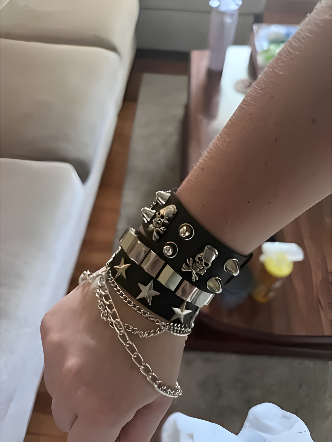Punk Cuff Bracelet 2PC Set