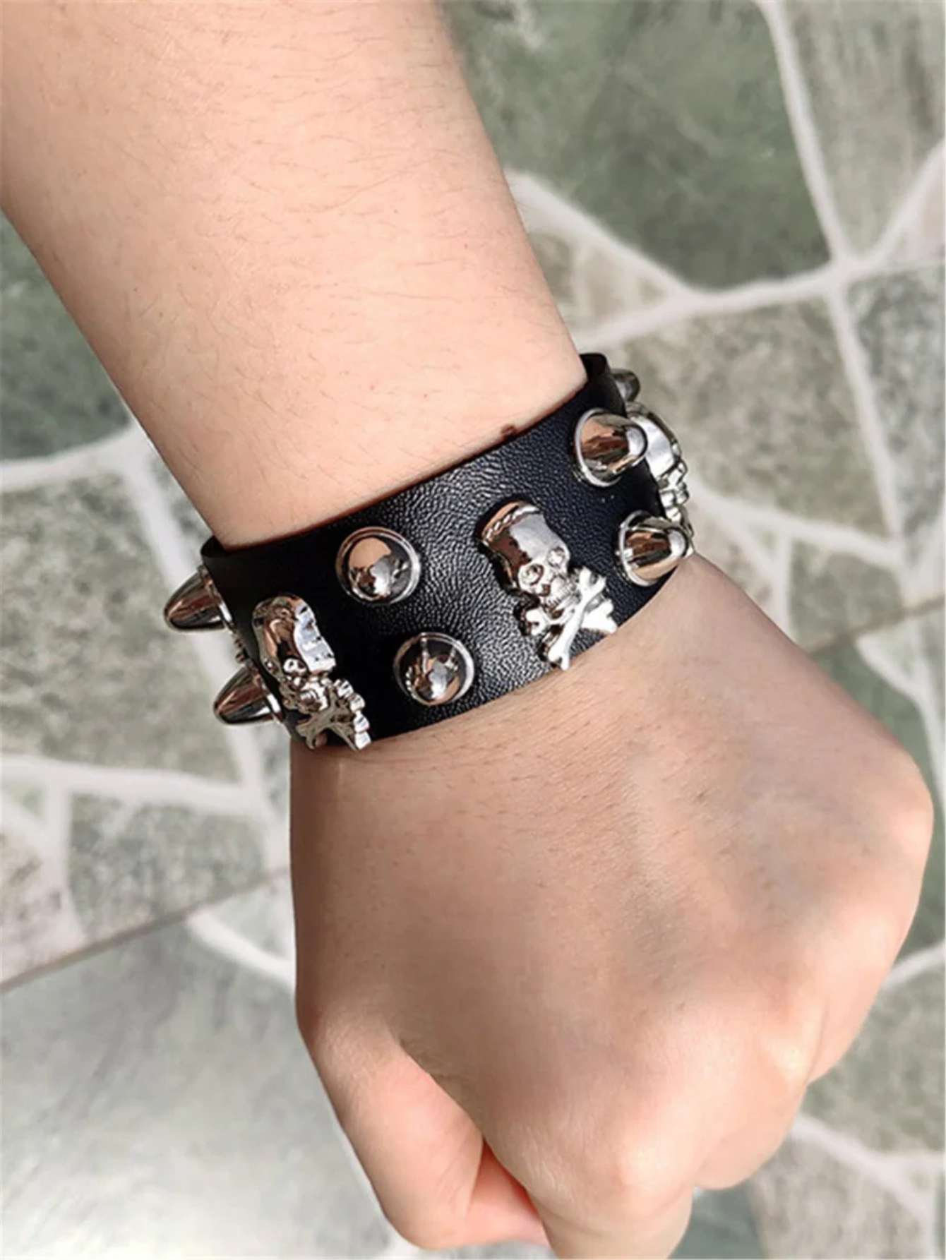 Punk Cuff Bracelet 2PC Set