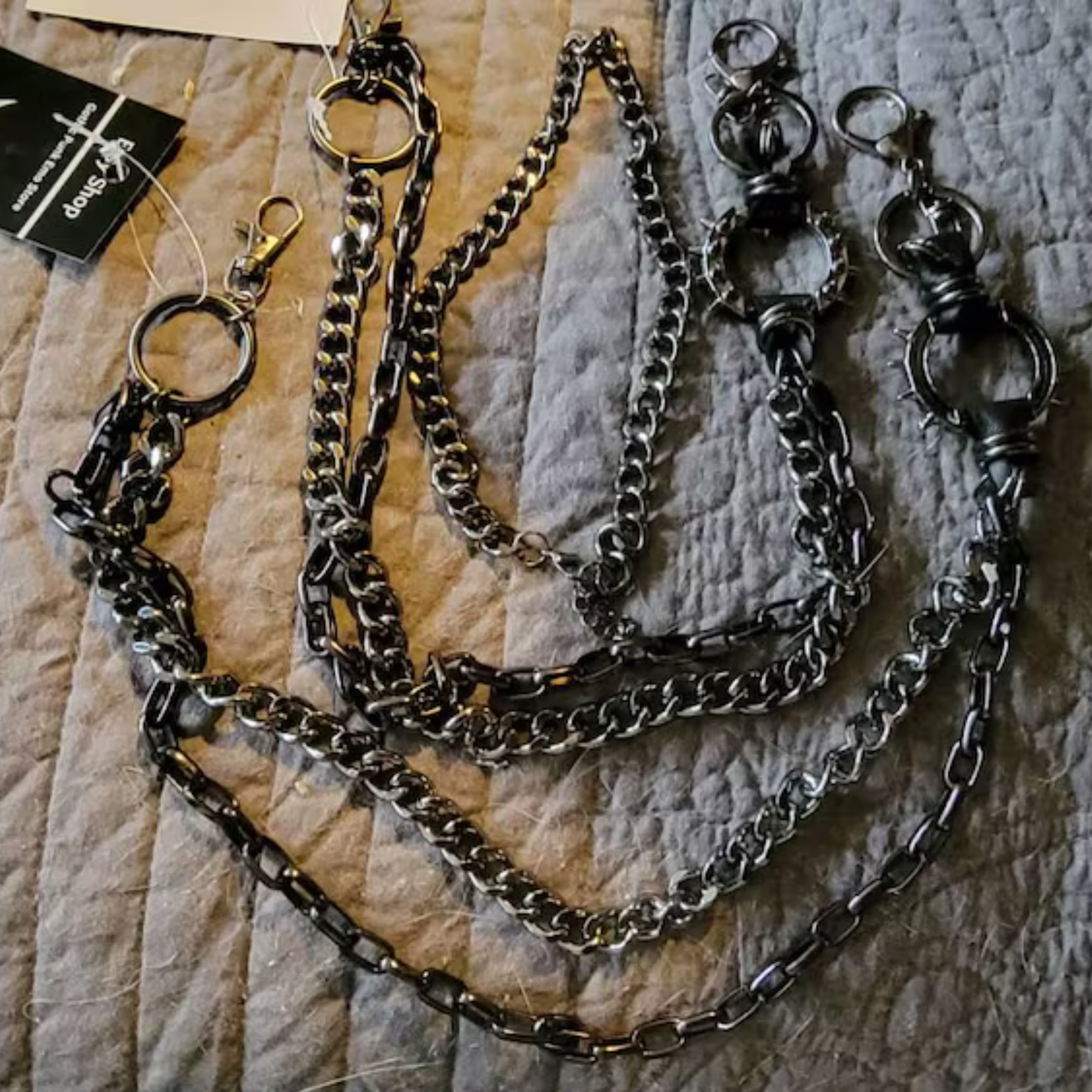 Spiked O Ring Pants Chain
