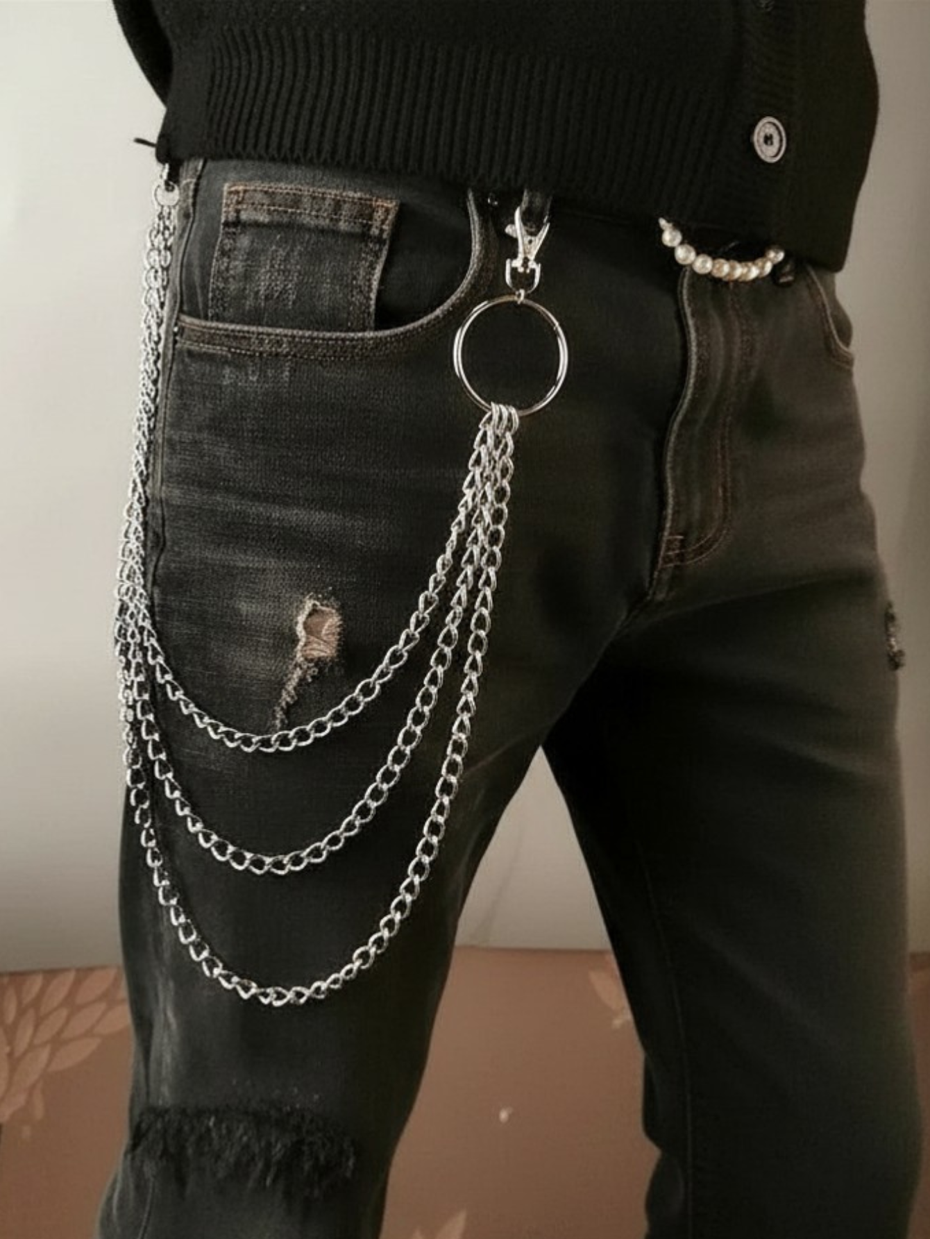 3 Layer Biker Wallet Chain